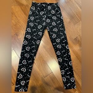 Stylish Heart Print Kids Leggings
